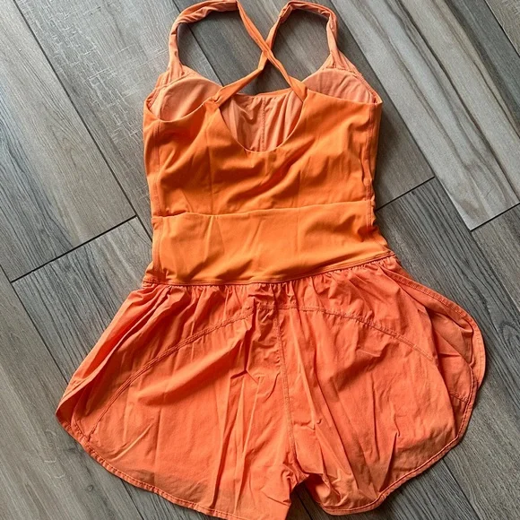 Orange Active Romper/Shortsie - Picture 4 of 6